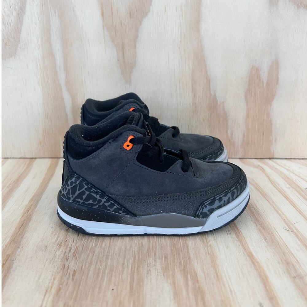 Nike - Air Jordan 3 Retro - Sneakers - Black - Kids Toddler - 7C - DM0968-080